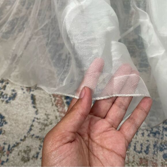 Maggie Sottero Limited Edition Amber A-Line Organza Ivory Swarovski Wedding Gown - Picture 9 of 15